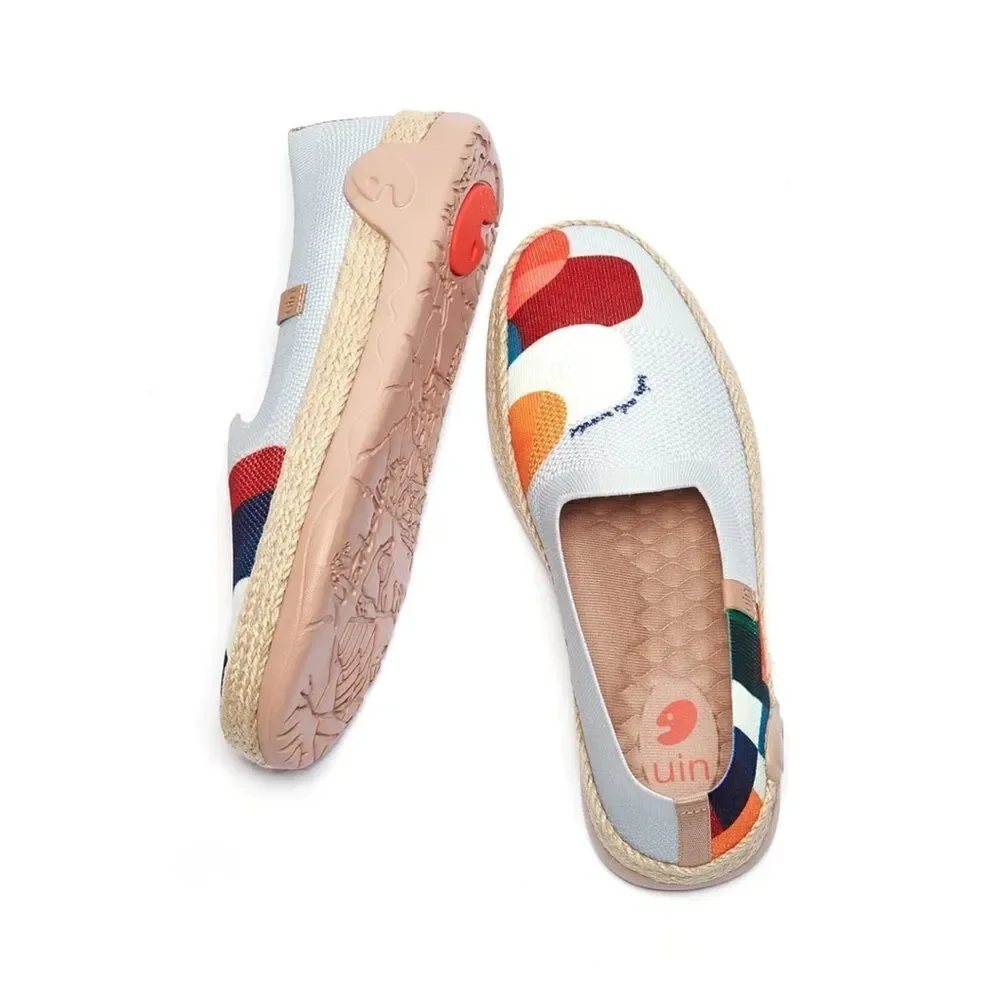 UIN Women's Espadrilles Knitted Walking Casual Shoes Marbella (Hold that Color)